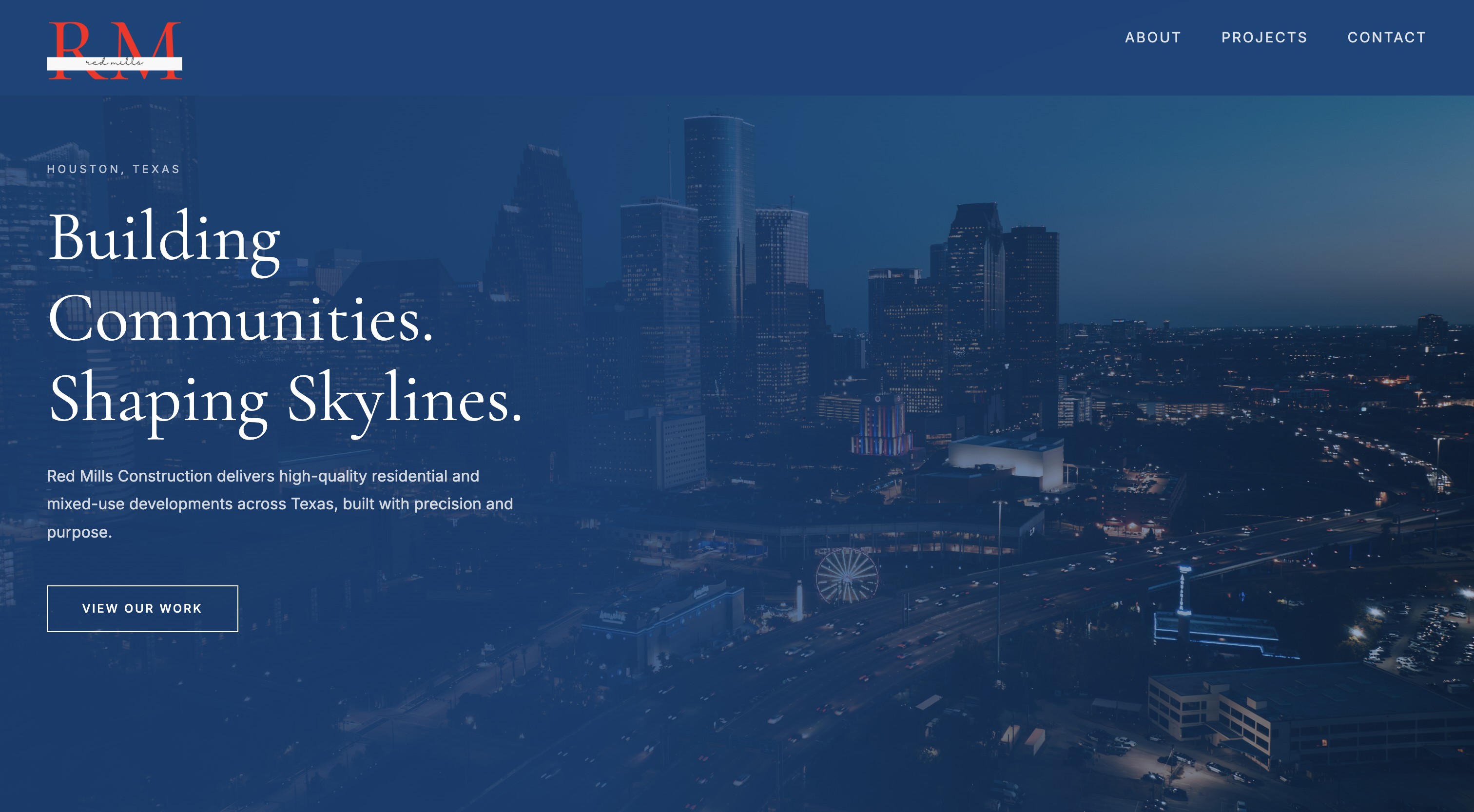 Red Mills Construction website
